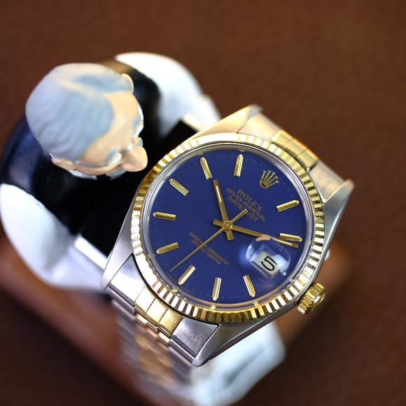 Rolex Men's Datejust 2tone 36mm Factory Blue Dial - Picture 5 of 10